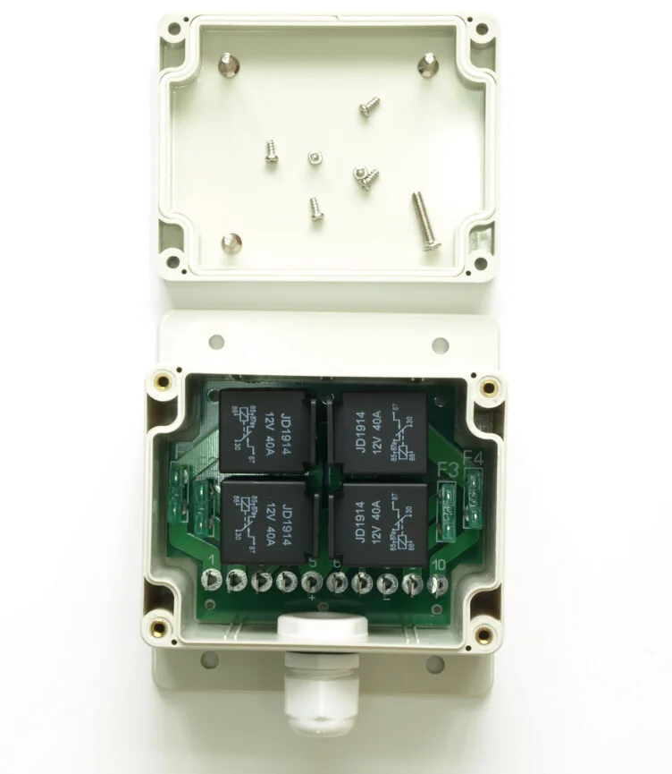 Relay Box PCB Inside The Enclosure