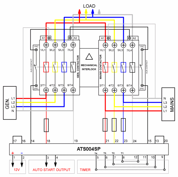 Single Phase Manual Transfer Switch Wiring Diagram from gencontrol.co.uk